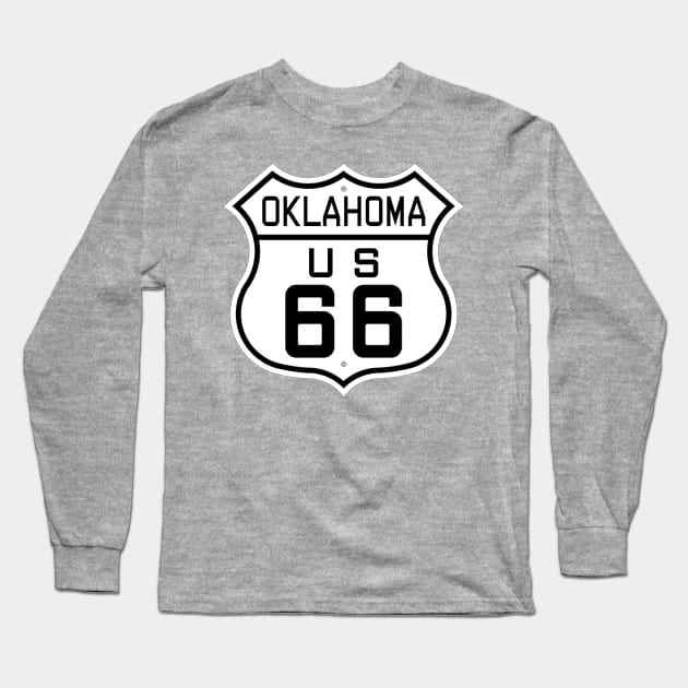 Oklahoma Route 66 Long Sleeve T-Shirt by ianscott76